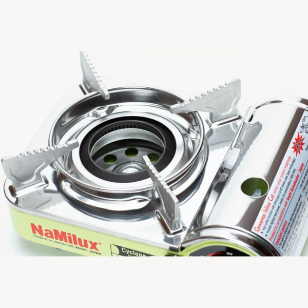 Газовая плита NaMilux NA-P3761PX Cyclone (Стальной / Салатовый)